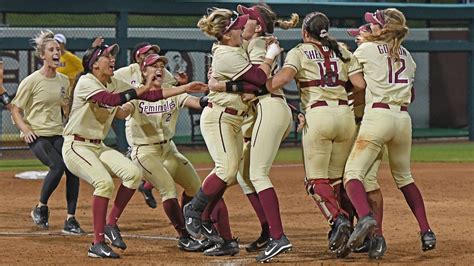 Fsu women's softball - Watch the final out from Oklahoma softball's 2022 WCWS title. Oklahoma took down Texas in commanding fashion in the 2022 WCWS finals, winning Game 1 16-1 and Game 2 10-5. This is the Sooners ...